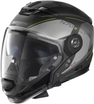 Image of Nolan N70-2 GT Lakota N-Com Helmet, black-yellow, Size S, black-yellow, Size S