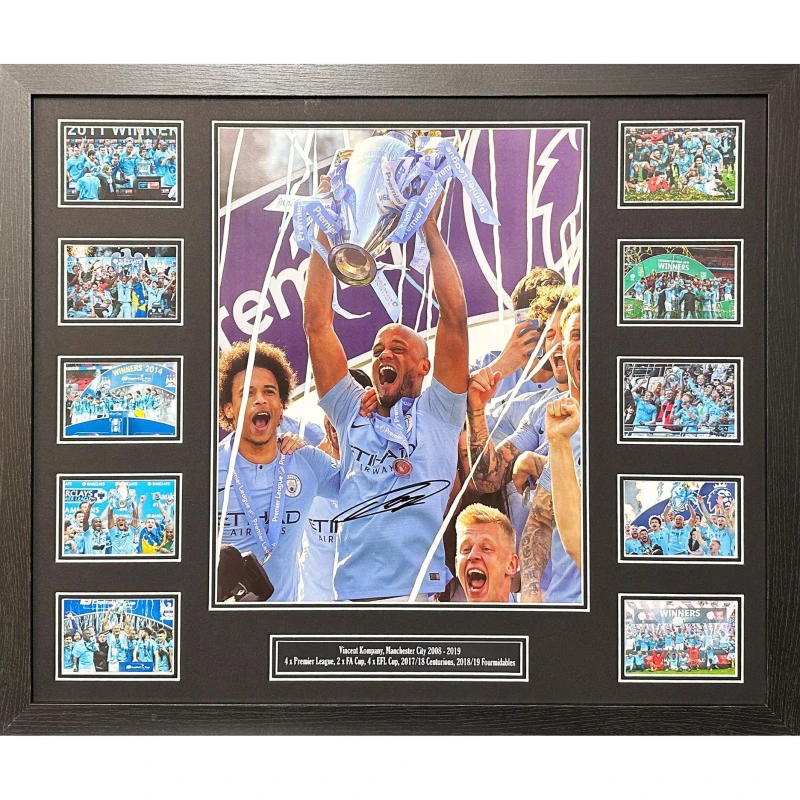 Image of AllStarSignings Ltd Vincent Kompany signed Manchester City photo Blue unisex One Size