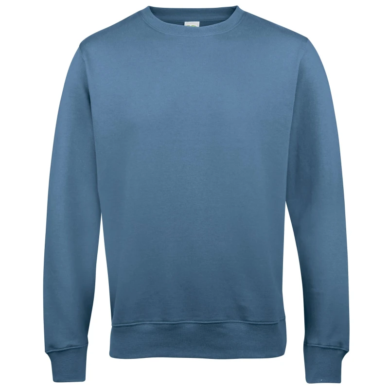 Image of AWDis AWDis Just Hoods Crew Neck Plain Sweatshirt (280 GSM) in Blue Size: X-Small Blue XS Unisex 5055805497642