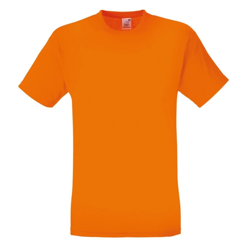 Image of Fruit Of The Loom Fruit of the Loom Men Original Short Sleeve T-Shirt in Orange Size: Small Orange S Male 5054171323555
