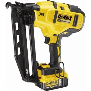 Image of DEWALT DCN660 18v XR Cordless 2nd Fix Finish Nail Gun 2 x 5ah Li-ion Charger Case