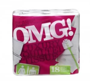 Image of OMG Std Toilet Rolls White (Pack 18)