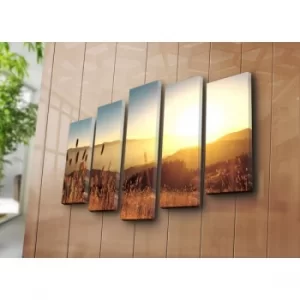 Image of 5PATK-175 Multicolor Decorative Canvas Painting (5 Pieces)