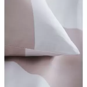 Image of Homespace Direct - Portfolio Alissa Duvet Cover Set Pink King Size Striped 200 Thread Count Bedding Set - Pink