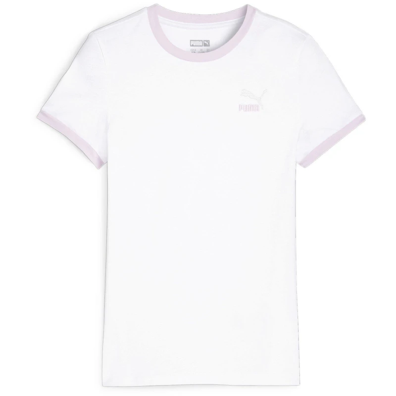 Image of Puma Classics Match Point Logo Tee G T-Shirt Girls - White White S