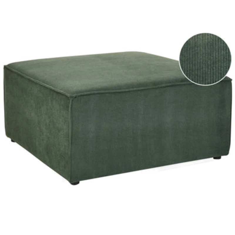 Image of Beliani Ottoman Lemvig Corduroy Dark Green