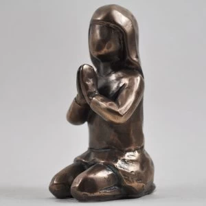 Image of Praying Girl Cold Cast Bronze Sculpture 7.5cm
