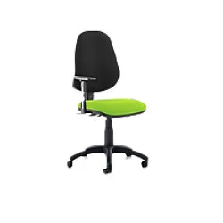 Image of Dynamic Independent Seat & Back Task Operator Chair Height Adjustable Arms Eclipse Plus III Black Back, Myrrh Green Seat High Back