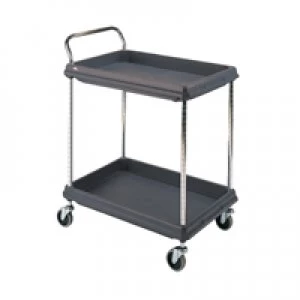 Image of Slingsby 2 Tier Black 832x546x1041mm Deep Ledge Trolley 322441