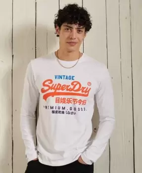 Image of Superdry Vintage Logo Tri Long Sleeve Top