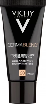 Image of Vichy Dermablend Fluid Corrective Foundation SPF35 30ml 20 - Vanilla