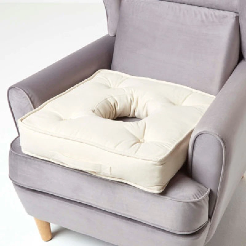 Image of Homescapes Pressure Relief Armchair Booster Cushion Cream