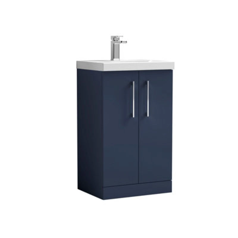 Image of nuie Arno 500mm Floor Standing 2 Door Vanity & Basin 3 - Midnight Blue ARN2901D