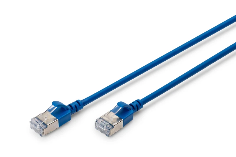 Image of Digitus CAT 6A F-FTP Slim patch cord. 1.5m. blue
