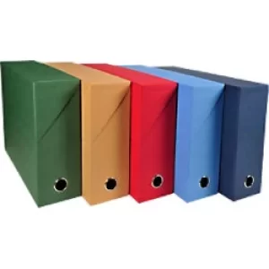 Image of Exacompta Transfer File 89520E A4 Assorted Cardboard 255 (H) x 340 (D) x 90 (W) mm Pack of 5