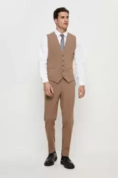 Image of Mens Skinny Fit Stone Waistcoat