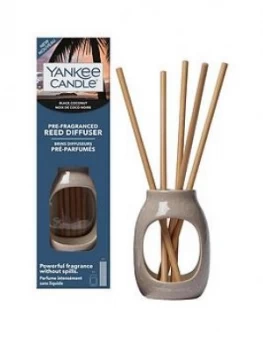 Image of Yankee Candle Black Coconut Pre-Fragranced Reed Diffuser Starter Kit
