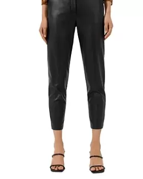 Image of French Connection Crolenda Faux Leather Skinny Cropped Pants