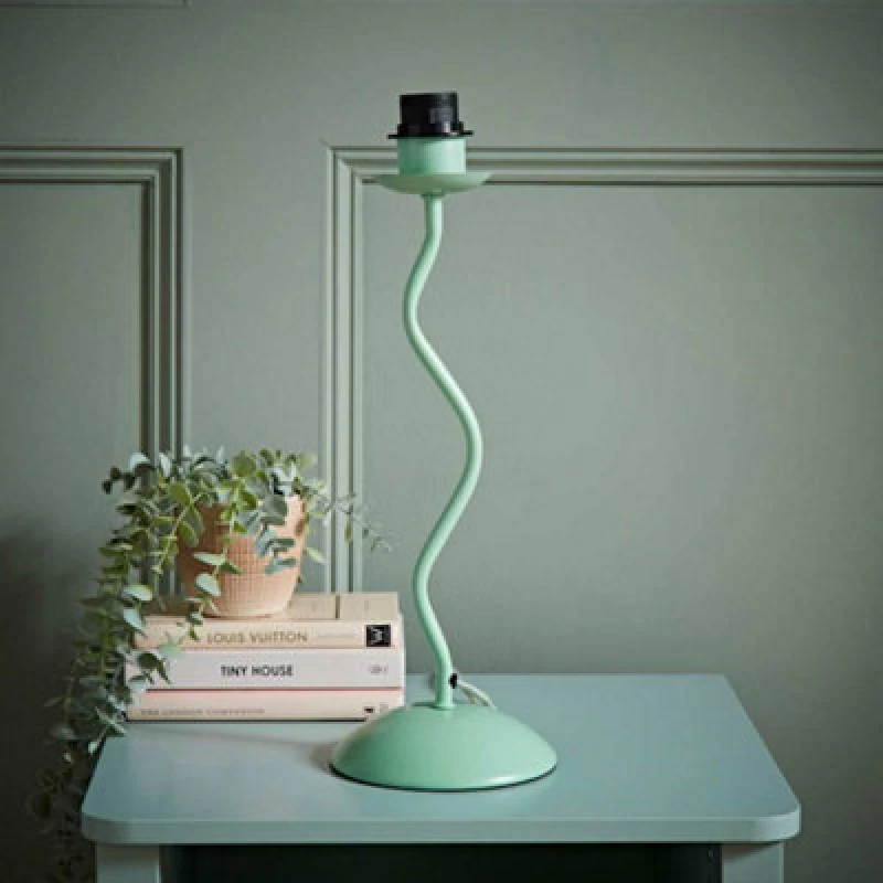 Image of ValueLights ValueLights Wiggle Moss Green Metal Table Lamp Base Green One Size Unisex 5016529272786