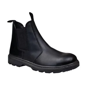 Image of Click Footwear Dealer Boot PU Leather Steel Toecap Size 9 Black