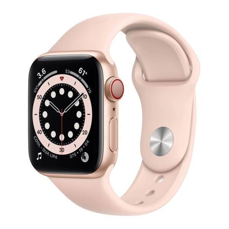 Image of Apple Apple Watch Series 6 (2020) GPS 44mm - Aluminium Gold - Sport band Pink
