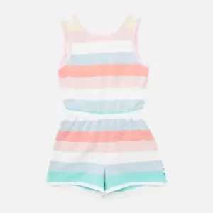 Image of Joules Kids Jersey Playsuit - Multi Marl Stripe - 8 Years