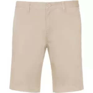 Image of Kariban Mens Chino Bermuda Shorts (S) (Beige)