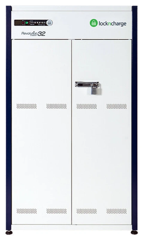 Image of lockncharge LocknCharge LNC10475 portable device management cart/cabinet Portable device management cabinet Black, White LNC10475