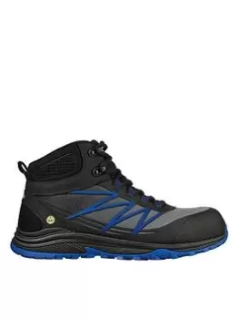 Image of Skechers Work Puxal Lace Up Sneaker Boot With Composite Safety Toe, Black/Blue, Size 6, Men