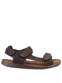 Image of Hush Puppies Neville Quarter Strap Sandal, Brown, Size 7, Men