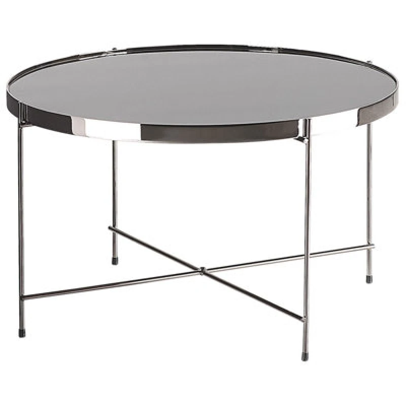 Image of Beliani Coffee Table Lucea Tempered Glass Silver