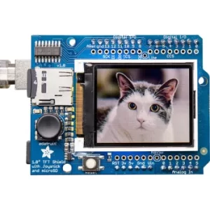 Image of Adafruit 802 1.8" TFT Display Shield for Arduino Micro SD and Joystick