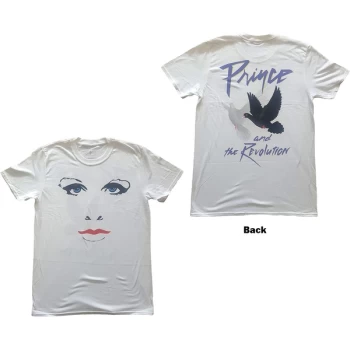 Image of Prince - Faces & Doves Unisex Medium T-Shirt - White