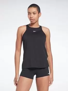 Image of Reebok United By Fitness Perforated Tank Top, Black, Size L, Women