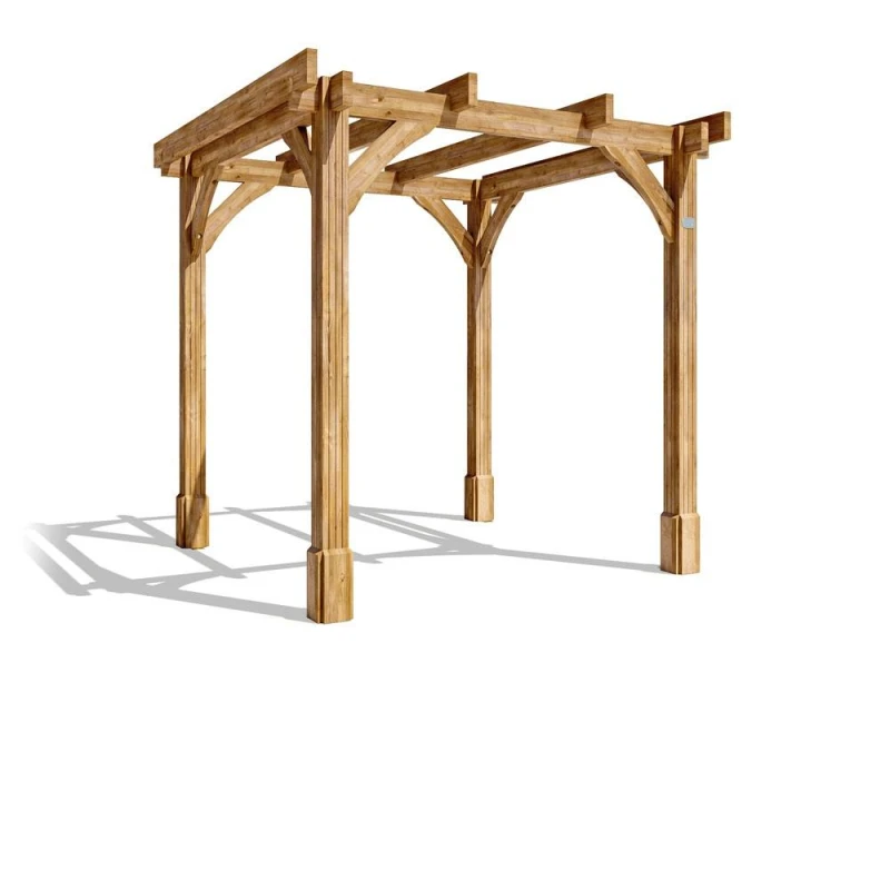 Image of Dunster House Wooden Pergola Garden Plant Frame Furniture Kit Leviathan 2.5M X 2.5M