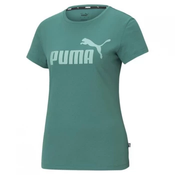 Image of Puma Big Logo T-Shirt Ladies - Blue Spruce