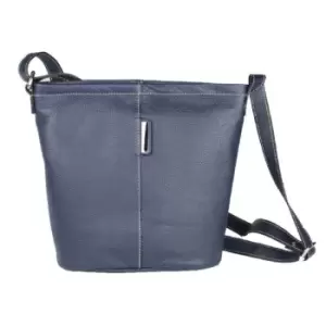 Image of Eastern Counties Leather Womens/Ladies Erica Handbag With Metal Detail (One Size) (Navy)