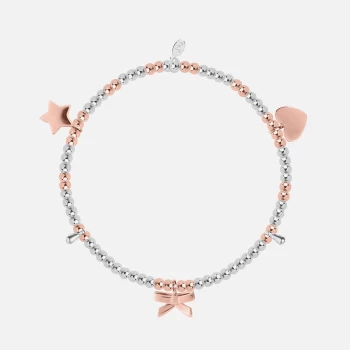 Image of Joma Jewellery Womens Life's A Charm Bracelet - Silver/Rose Gold