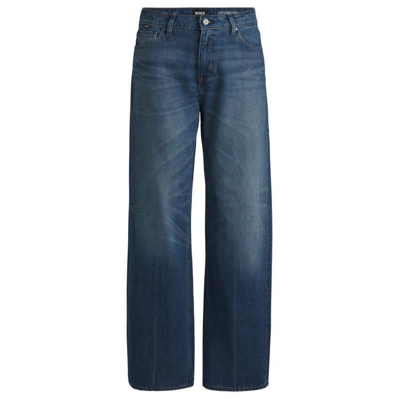 Image of Boss Womens Crossroad Super Bf Slim Fit Jeans Dark Blue female 26 L32