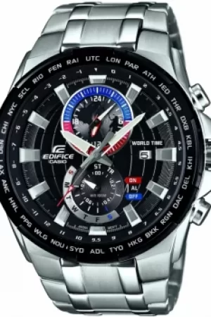 Image of Mens Casio Edifice World Time Alarm Chronograph Watch EFR-550D-1AVUEF
