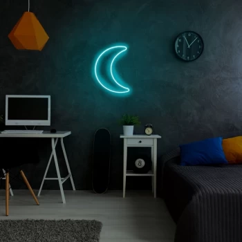Image of Crescent - Blue Blue Wall Lamp
