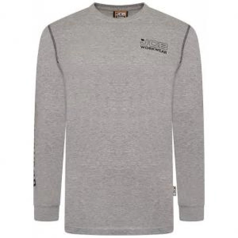 Image of JCB Workwear Banner L/S Grey T - Shirt L