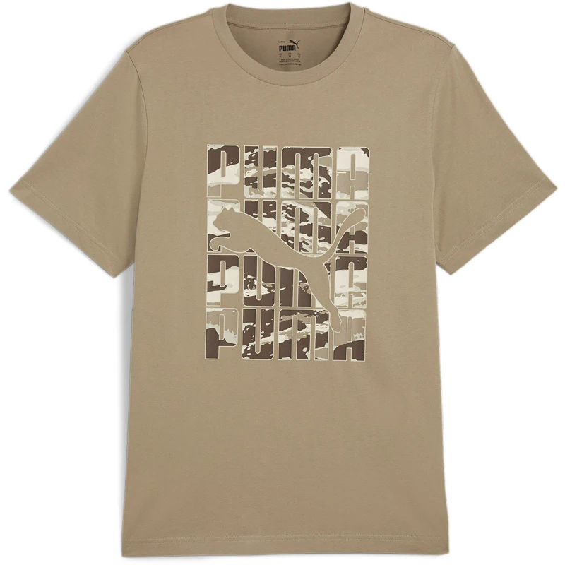 Image of Puma Graphics Camo Tee T-Shirt Mens - Brown Brown XS