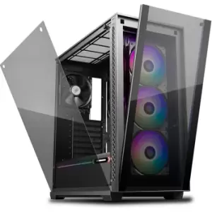 Image of DeepCool MATREXX 70 ADD-RGB 3F E-ATX Mid Tower Black Case with AGB LED Fans & Light Strip