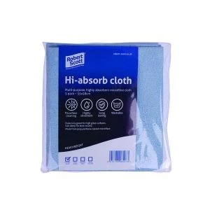 Image of Robert Scott Hi-Absorb Microfibre Cloth Blue Pack of 5 103986Blue