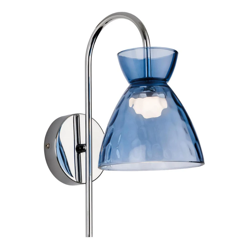 Image of Firstlight LED Royale Wall Wall Light Warm White 3000K Blue in Chrome