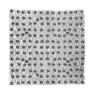 Image of Premier Housewares Grey Pebble PVC Bath Mat 54 x 54cm