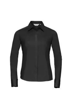 Image of Collection / Long Sleeve Poly-Cotton Easy Care Fitted Poplin Shirt