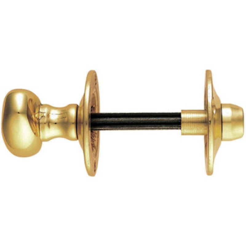 Image of Loops Oval Thumbturn Lock With Coin Release Handle On 36mm Rose Polished Brass Metallics unisex