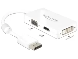 Image of DeLOCK 0.16m DisplayPort/VGA+HDMI+DVI-D VGA (D-Sub)+ HDMI + DVI White